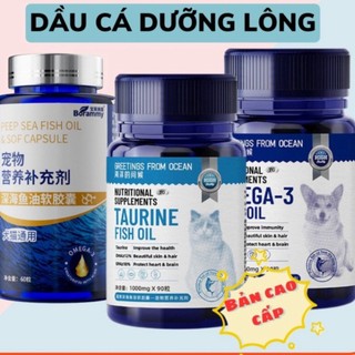 Dầu cá cho chó mèo bổ sung Omega 3 giúp dưỡng lông, giảm rụng lông cho chó mèo, tốt cho mắt và tim mạch