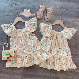 Váy cho bé gái vải thô hàn nơ đuôi cá qate660 - đầm bé gái mặc hè tb247 hot