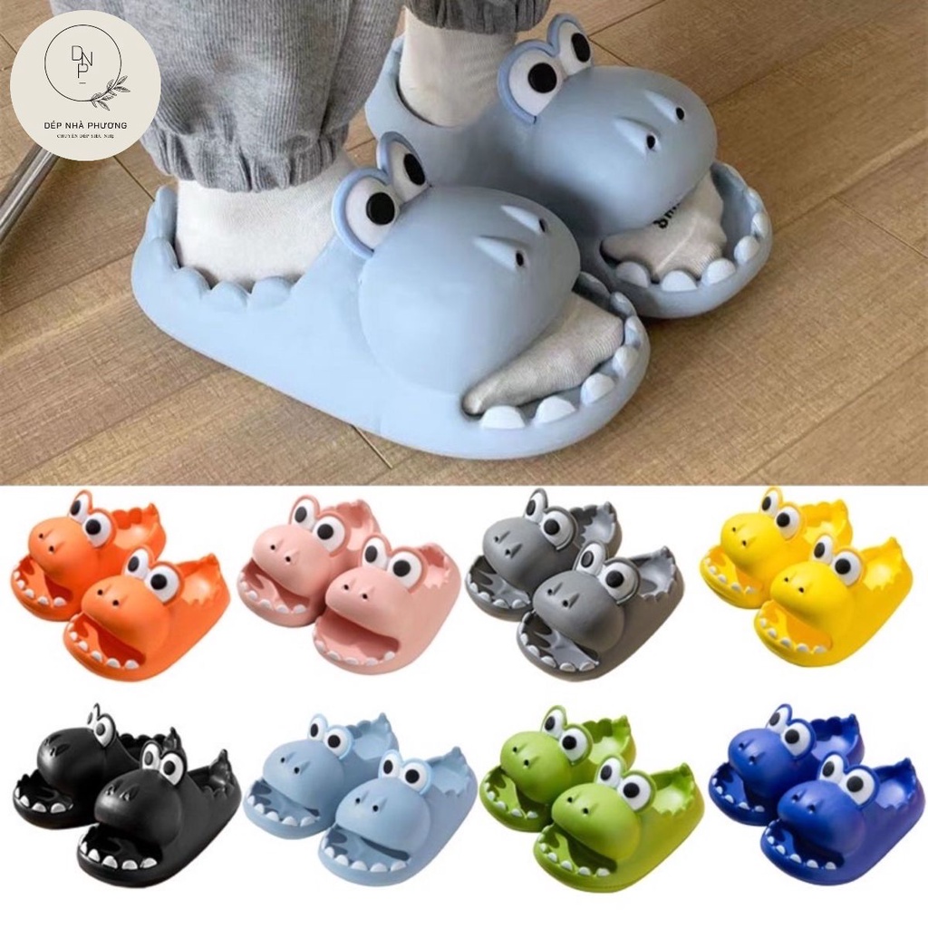 Dép quai ngang - dép cá sấu hà mã đế mềm dễ thương chống trượt