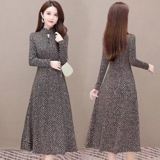 Hàng Có Sẵn Mới Đầm Dày Dặn Che Bụng Phong Cách hepburn Thời Trang Mới Mẻ Mùa Xuân 2022 Dành Cho Phụ Nữ Trung Niên