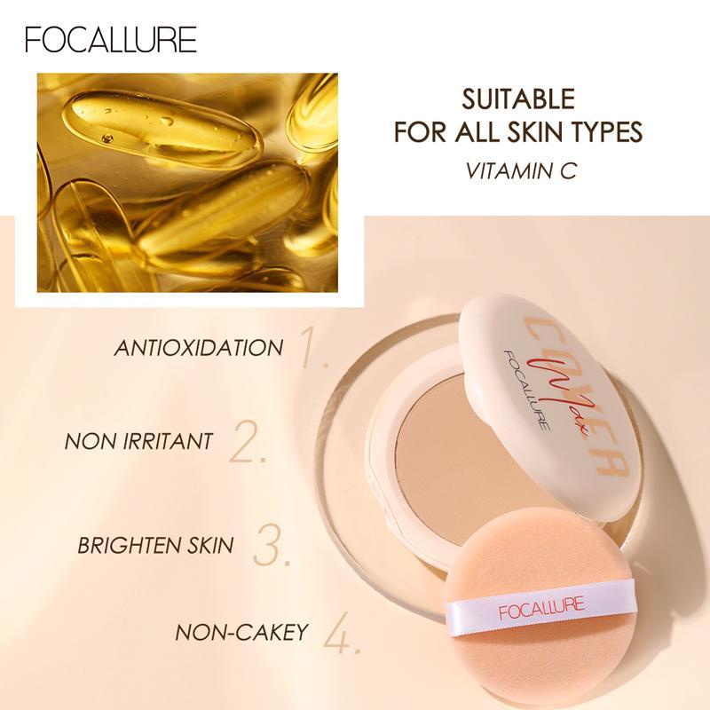 FOCALLURE Bộ 3 Món Phấn Nén + Kem Nền + Kem Lót