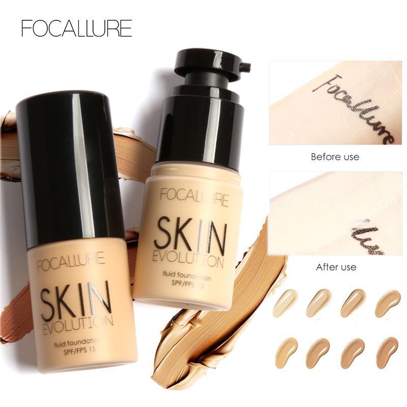 (Tặng Bông Mút + Voucher 50K) FOCALLURE Xịt Khóa Định Hình Lớp Trang Điểm + Kem Nền Dạng Lỏng + Phấn Phủ Kiểm Soát Dầu