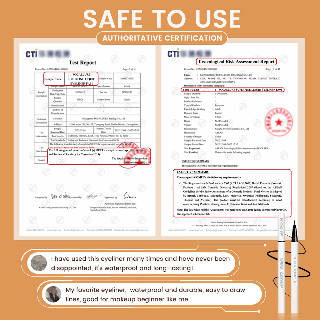 FOCALLURE Bút kẻ mắt nước siêu mượt chống thấm nước 0.6g | BigBuy360 - bigbuy360.vn