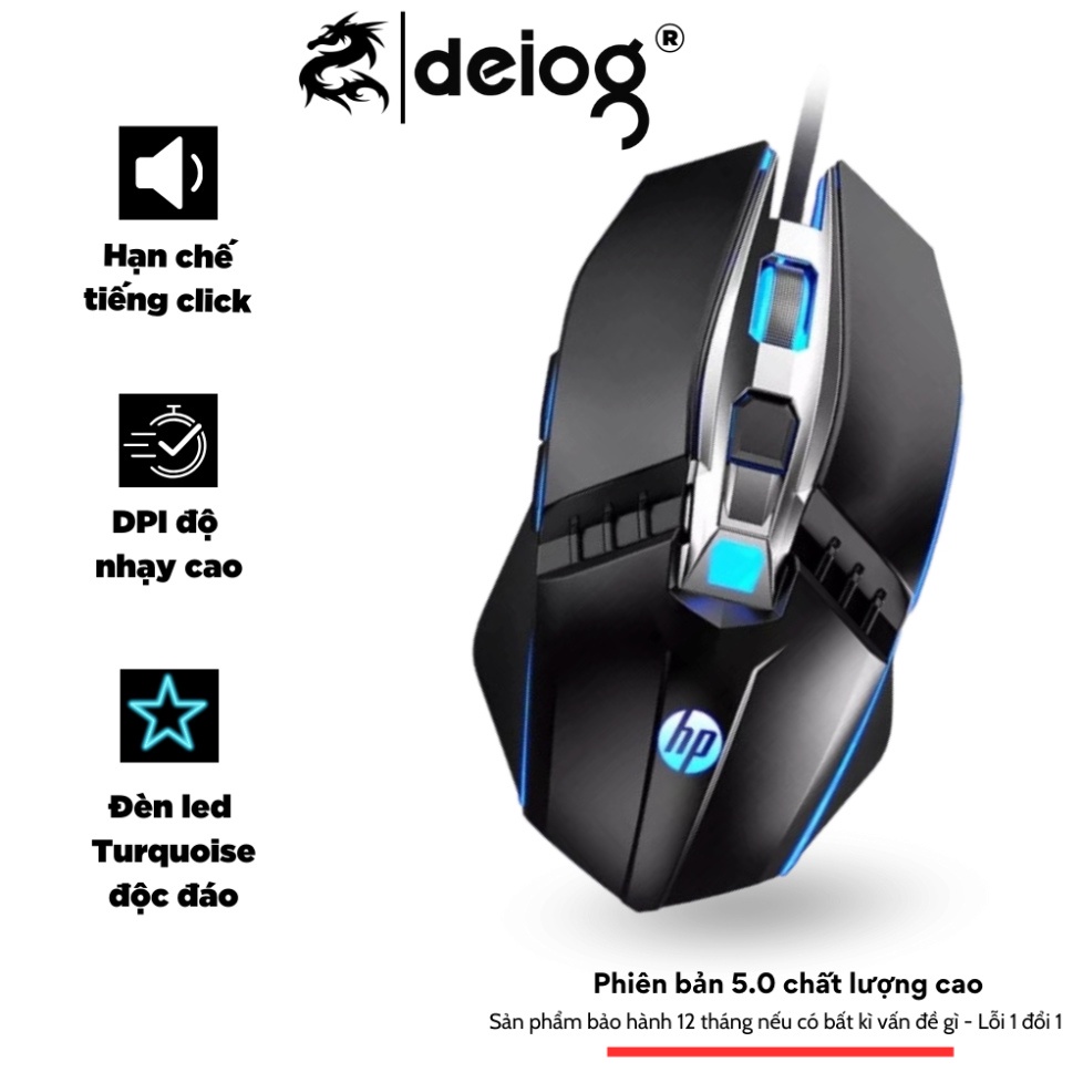 Chuột Gaming HP G270 Led RGB DPI Cao 4 Tốc Độ Siêu Mượt Thiết Kế Hầm Hố Ôm Trọn Tay | BigBuy360 - bigbuy360.vn