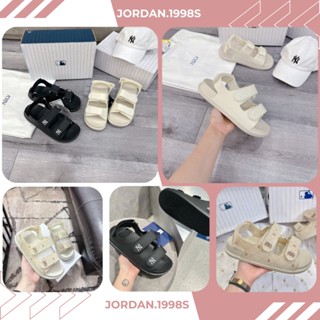 Dép Sandal MLB Chunky, Dép Nữ MLB Chunky New York Yankees Đế Thấp Quai Ngang Khóa Dán Full Box