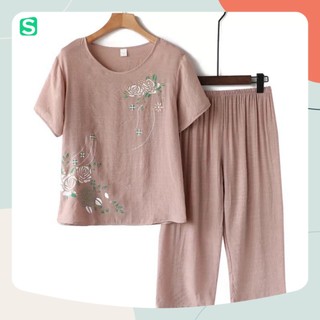 Bộ mặc nhà trung niên, bộ đũi trung niên cho mẹ và bà
