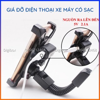 giá đỡ điện thoại xe máy có sạc đa năng kẹp điện thoại xe máy GD03