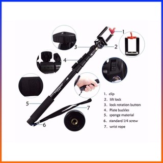 Gậy Tự Sướng bluetooth 🔴FREESHIP🔴 Khi Nhập [SELFIL] Combo Gậy Chụp Ảnh YUNFENG 1288 + Nút Bluetooth + Đầu kẹp cao cấp