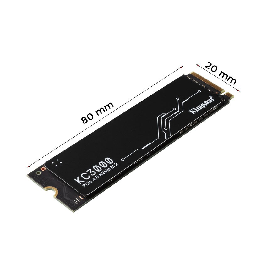 Ổ CỨNG SSD KINGSTON KC3000 512GB NVME M.2 2280 PCIE GEN 4 X 4 (ĐỌC 7000MB/S, GHI 3900MB/S) - Chính hãng