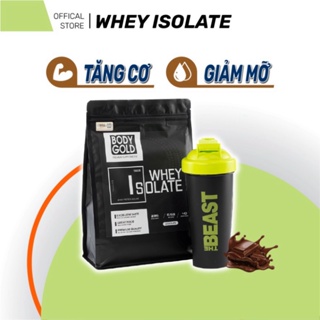 Sữa Tăng Cơ Giảm Mỡ - Whey Protein Isolate BodyGold túi 1kg + Tặng bình