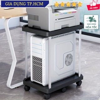 🆕 Giá đỡ máy tính, thùng CPU, kệ máy in văn phòng 2 tầng Large-capacity Double-layer Computer Host Holder