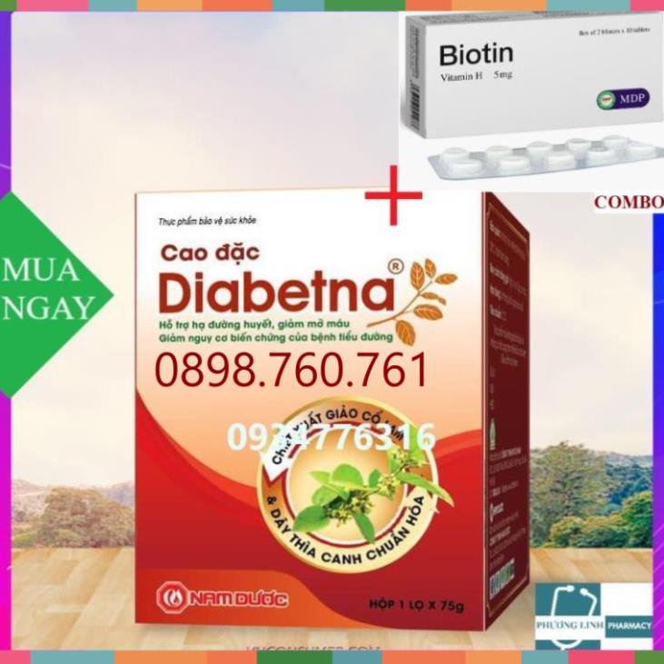 💚 Combo Biotin 5mg+ Cao Đặc Diabetna  🎉
