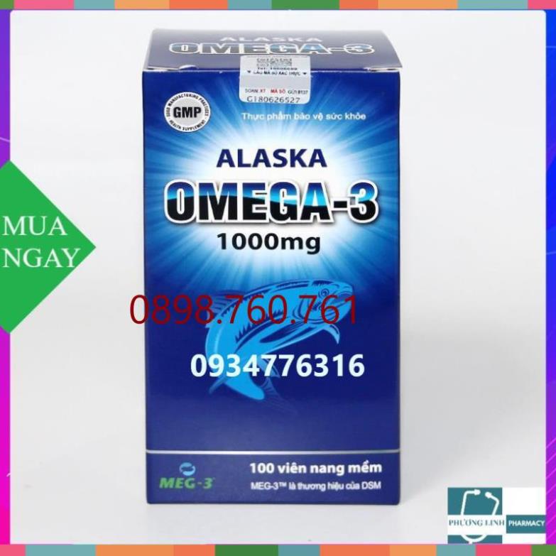(y) Alaska Omega 3 tăng cường thị lực - lọ 100 viên  🌸