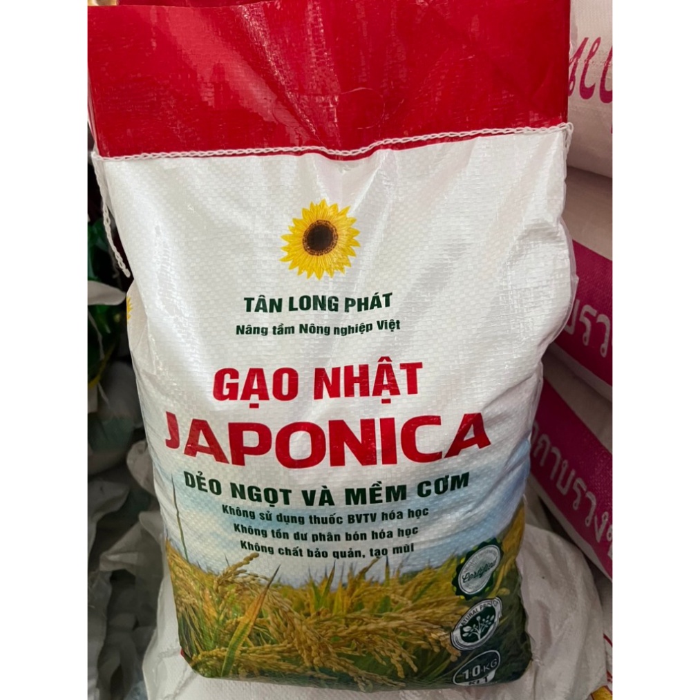 Gạo Nhật JAPONICA-Gạo Lài Nhật thơm ngon, dẻo cơm, đậm vị- Bao 10kg NÔNG SẢN HÙNG LỲ