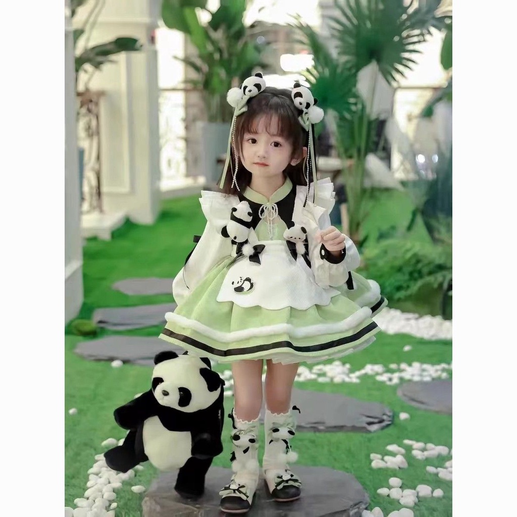 Đầm Công Chúa Lolita In Hình Gấu Trúc Cho Bé Gái 12.28.1 Tuổi