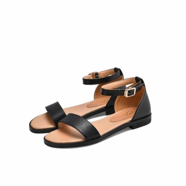 Giày sandal nữ đế bằng quai bản ngang bít gót - SD196