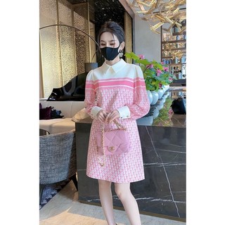 Đầm Ngắn Dáng Rộng Cổ Polo Thời Trang Mùa Thu 2023 Cao Cấp Sang Trọng Giản Dị Dành Cho Bạn Nữ