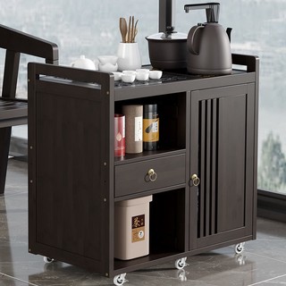Di động bàn trà hộ gia đình bàn trà nhỏ bằng gỗ chắc chắn xe đẩy trà bàn trà trà hoàn toàn tự động ấm đun nước tích hợp