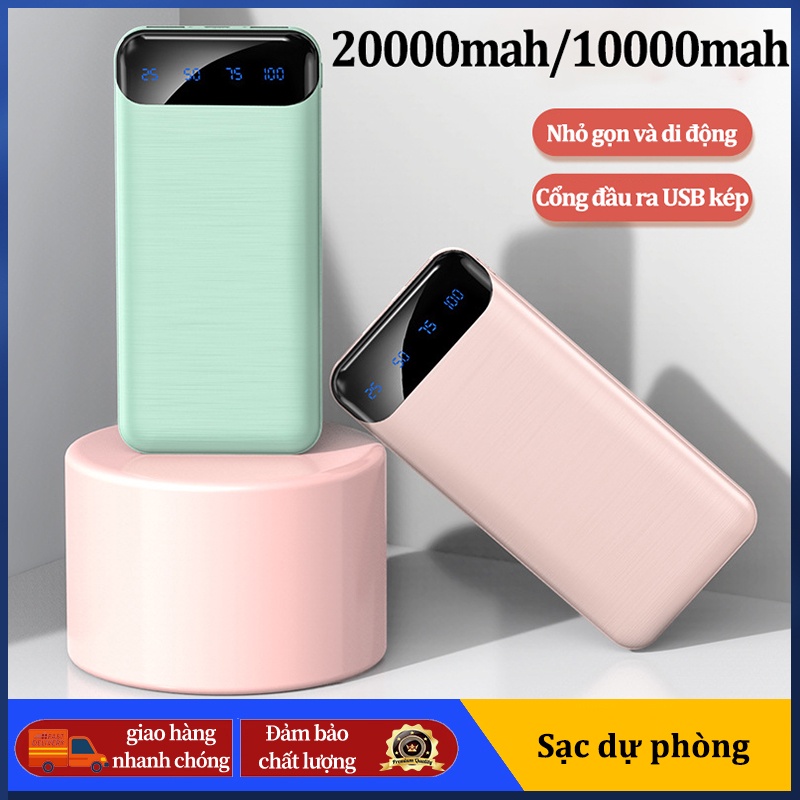 Sạc dự phòng 10000MAH-20000MAH，tích hợp màn hình Led Dung Lượng，Nhỏ và nhẹ，Cổng đầu ra USB kép sạc đồng thời | BigBuy360 - bigbuy360.vn
