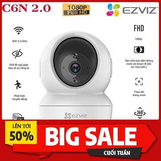 Camera wifi trong nhà Ezviz C6CN 2MP 1080p kèm thẻ nhớ 64Gb chính hãng
