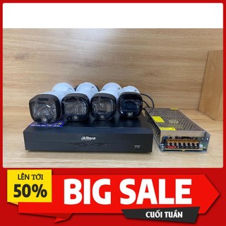 Trọn bộ đầu ghi 4 camera dahua full HD có màu ban đêm