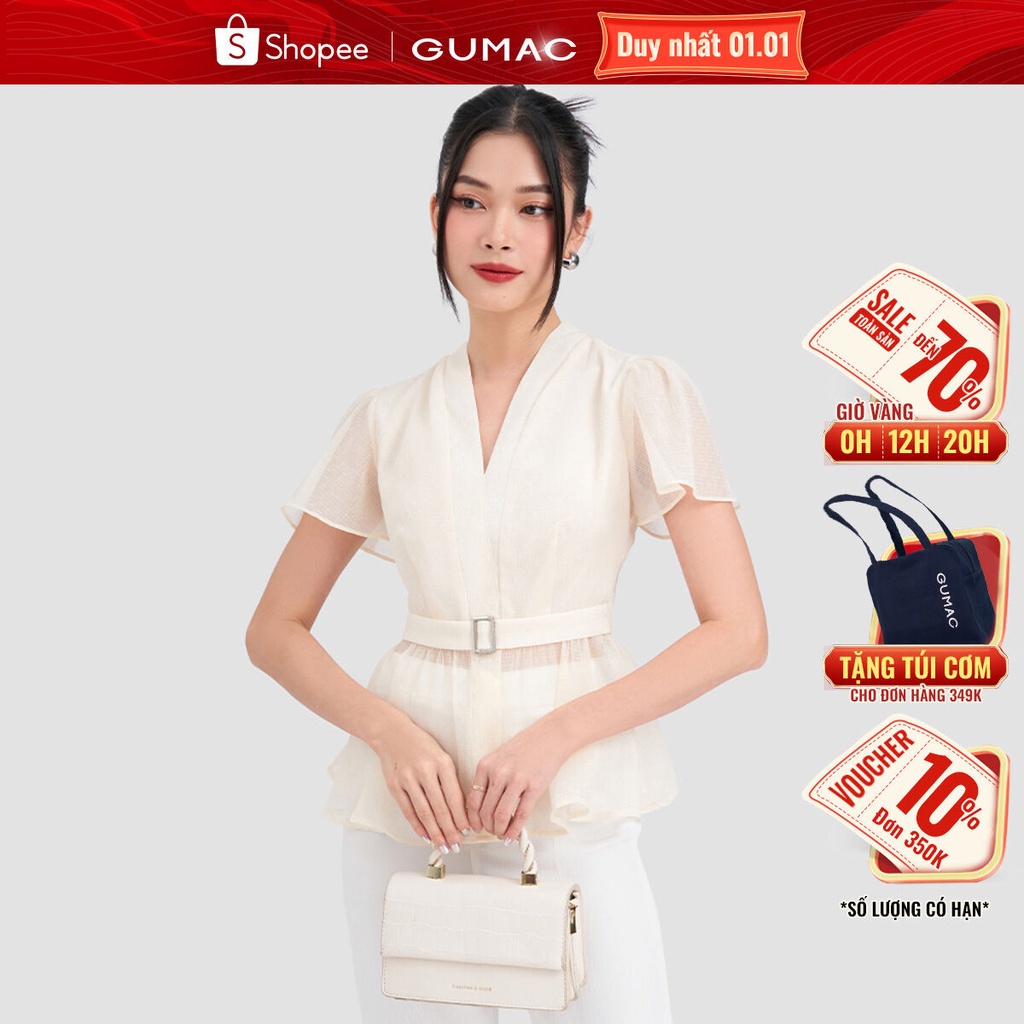 Áo peplum tay kiểu GUMAC AD03002