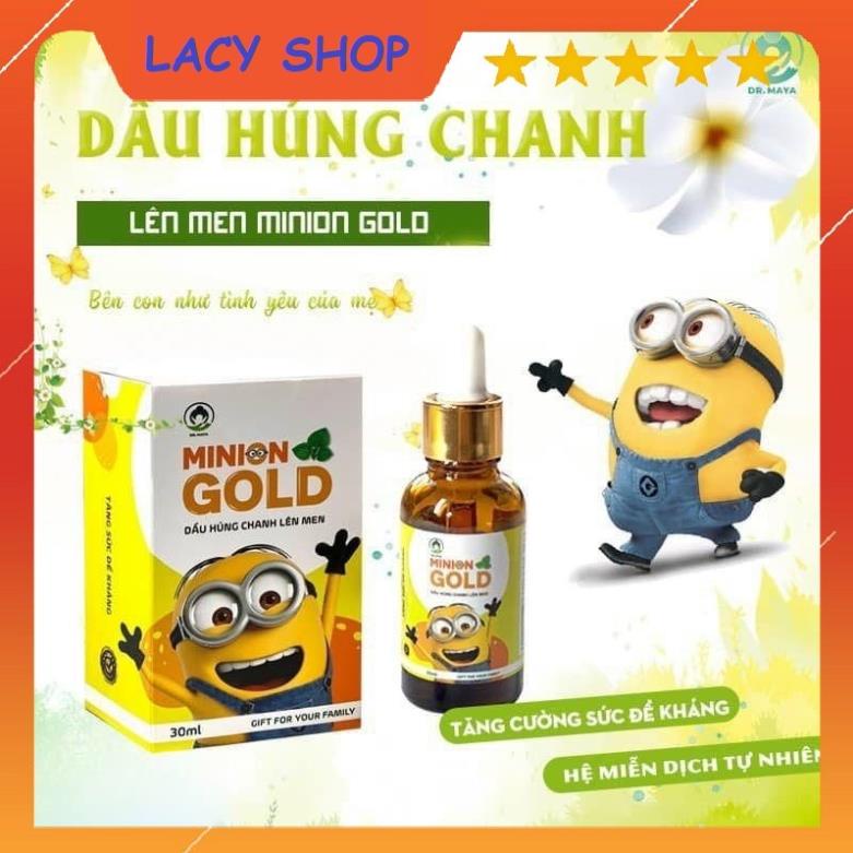 CHÍNH HÃNG Tinh dầu Húng Chanh Minion Gold giảm ho hạ sốt cho bé