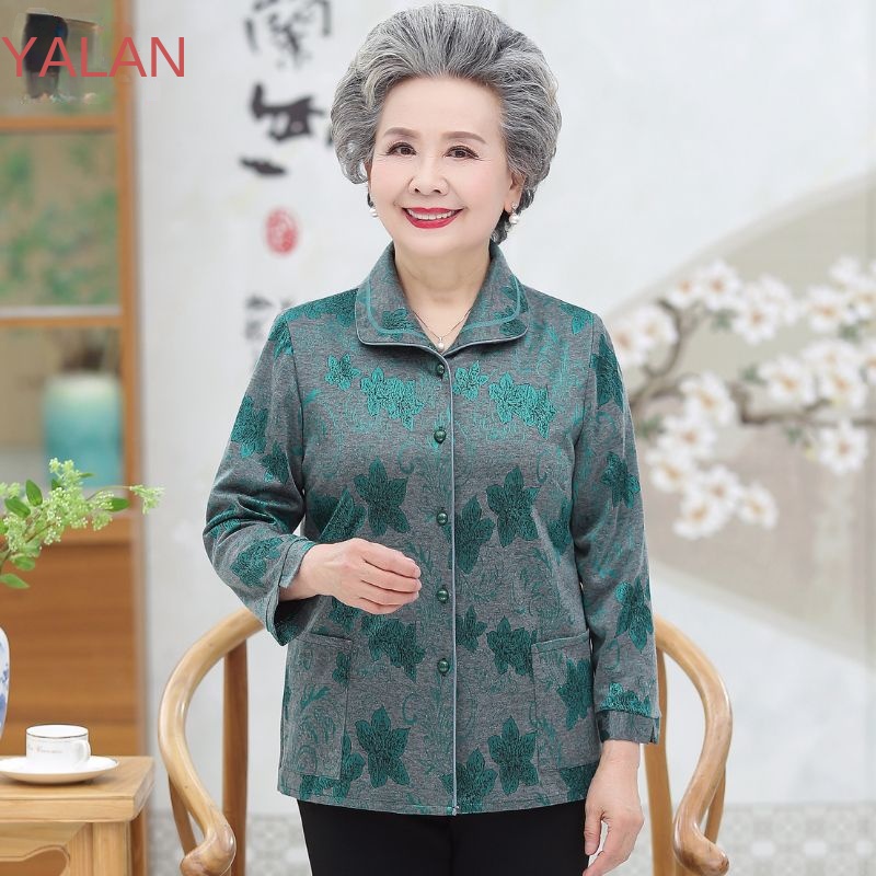áo sơ mi nữ mẹ xuân thu nữ trung niên va người già 50 60 70 tuổi quần áo bà ngoại
