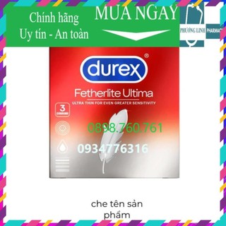 :p ✅ Bao cao su Durex Fetherlite Ultima  Hộp 3-12 bao  O:)  ;)