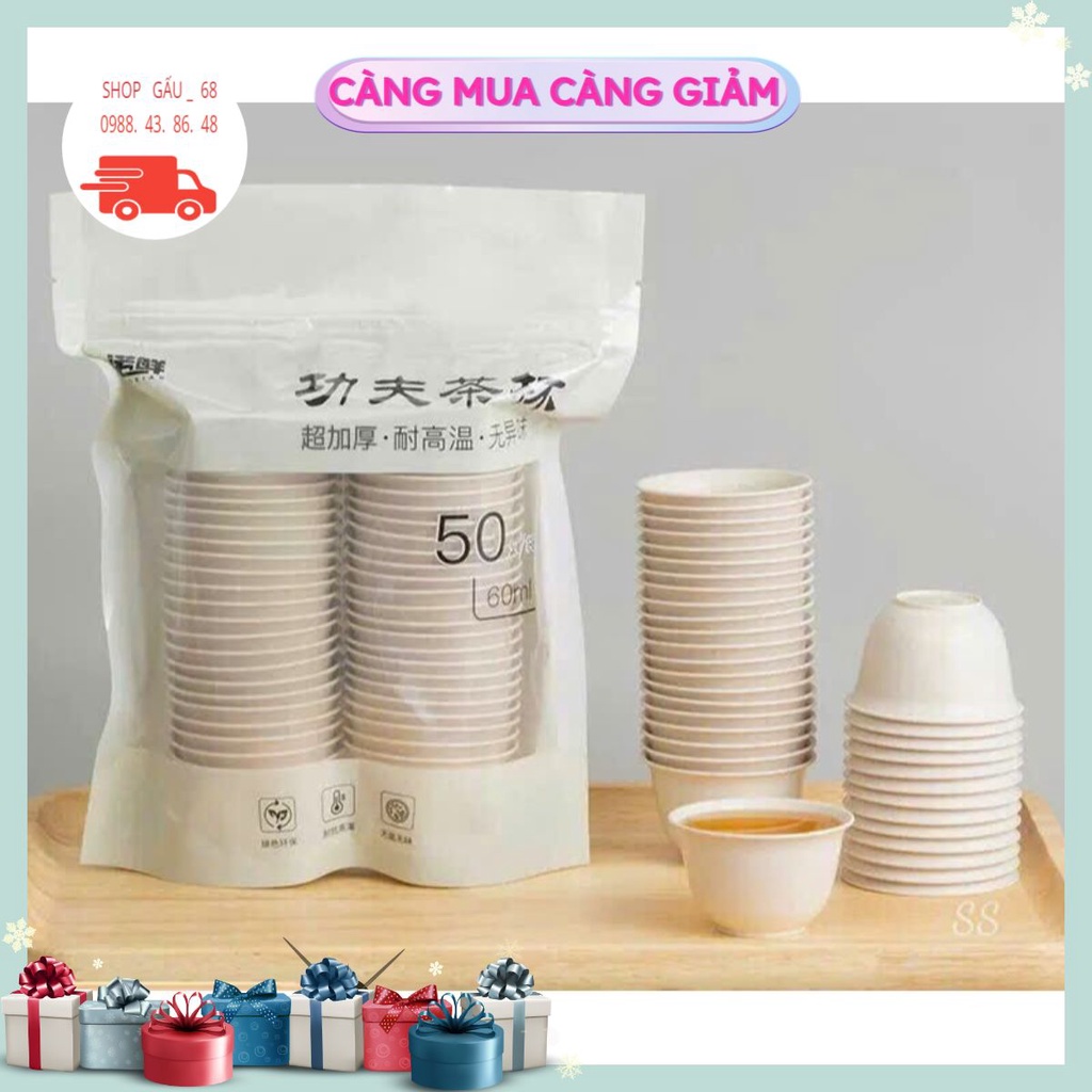 Sét 50 chiếc chén nhựa dùng 1 lần