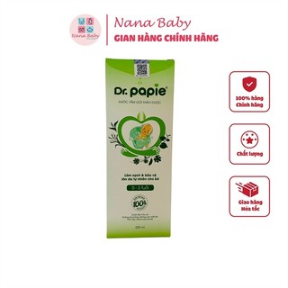 Nước tắm gội thảo dược dr. papie 0-3 tuổi 230ml