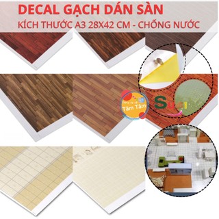 Decal gỗ , decal gạch dán sàn mô hình