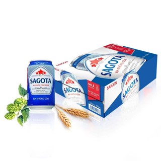 Thùng bia không cồn Sài Gòn Sagota lon 330ml