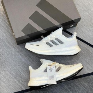 Giày thể thao chạy bộ unisex Adidas Pureboost 22  Full trắng kẻ đen