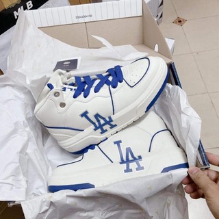 Giày thể thao mlb chunky liner high new york yankees white black, mlb chunky liner la cao cổ hot 2023 full box bill