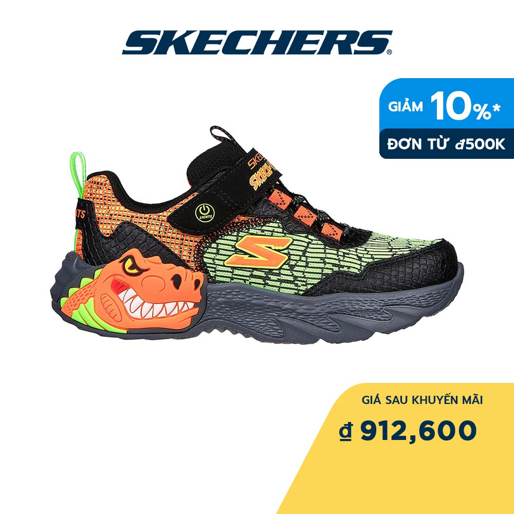 Skechers Bé Trai Giày Thể Thao Thường Ngày, Đi Học Dino-Lights - 400615L-BKOR