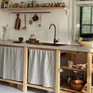   RÈM LUỒN_CAO 42CM  RÈM BẾP  TỦ vải thô mộc vintage. MÀN CHE gác lửng trang trí nhà cửa nhiều mẫu 