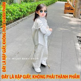 Rập giấy 30130 - bộ sơmi linen ống suông