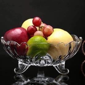 Dĩa đựng trái cây thủy tinh cao cấp 3 chân dày dặn đẹp mắt