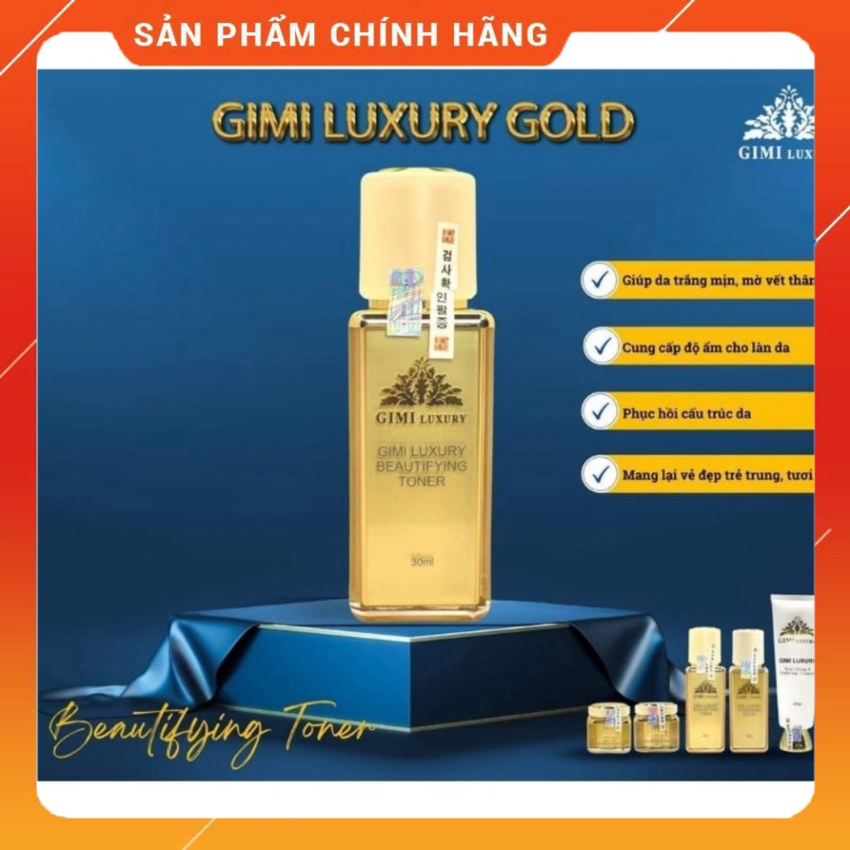 [Chính Hãng] Toner Gimi Luxury Gold| Giảm nám cao cấp | Chính hãng Hàn Quốc| 30ml| Dạng sánh| Gimi L