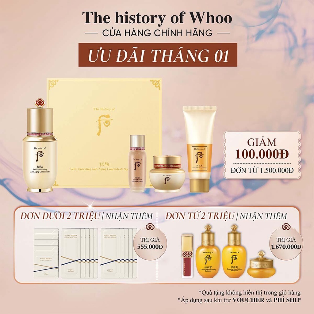 Bộ tinh chất chống lão hóa Whoo Bichup Self-Generating Concentrate 30ml