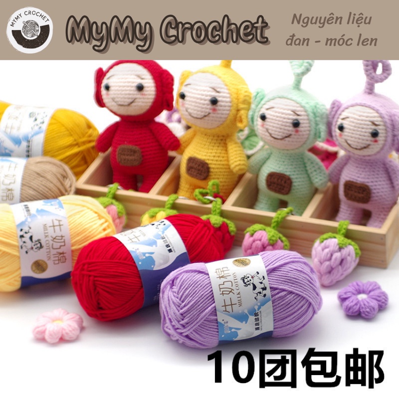 (Giá giảm mạnh khi mua từ 2 cuộn) Milk bò 50g bảng 83 màu | Nguyên liệu đan móc MyMy Crochet