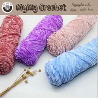 Len nhung Chenille 2mm 100g chuyên móc thú bông | Nguyên liệu đan móc MyMy Crochet