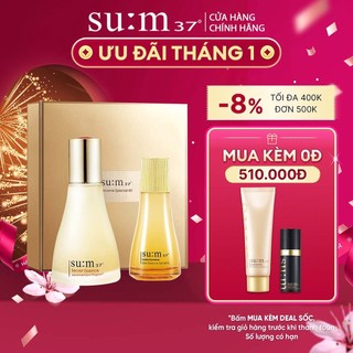 Bộ đôi nước thần thanh lọc ngăn ngừa lão hóa Su:m37 Best Essence Duo