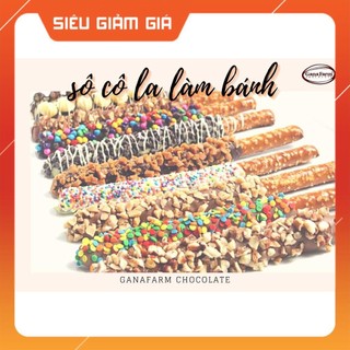 Socola nguyên chất ganafarm đen trắng nâu túi 1kg dùng để tạo hình trang trí bánh ngọt làm kẹo đổ khuôn