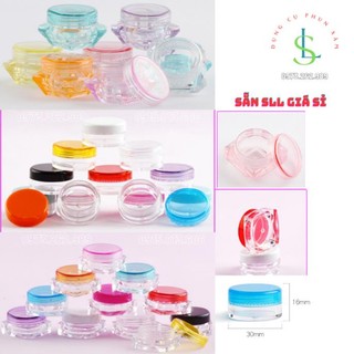 Hũ Nhựa Chiết Mỹ Phẩm 3g - 5g, hũ kim cương, hũ vuông, hũ tròn / Phongvanshop