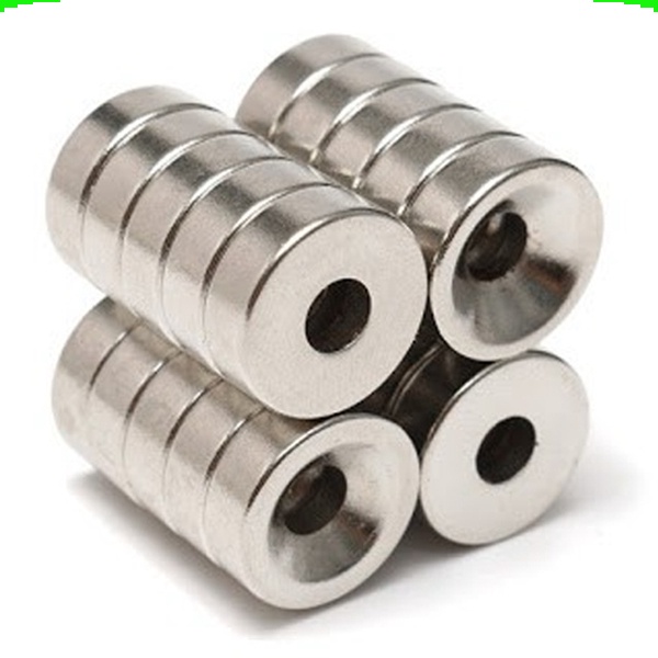Nam châm đất hiếm tròn có lỗ đường kính 8-15mm