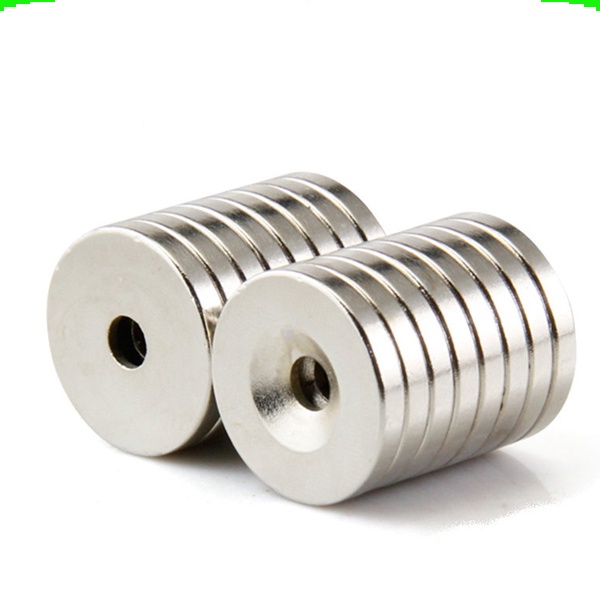 Nam châm đất hiếm tròn có lỗ đường kính 8-15mm