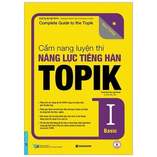Sách - cẩm nang luyện thi năng lực tiếng hàn topik i basic - kèm qr code - first news