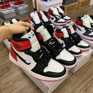 Giày thể thao nam sneaker jordan 1 cao cổ đen đỏ , giày jd đỏ cổ cao nam nữ cực chất hè 2023